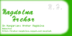 magdolna hrehor business card